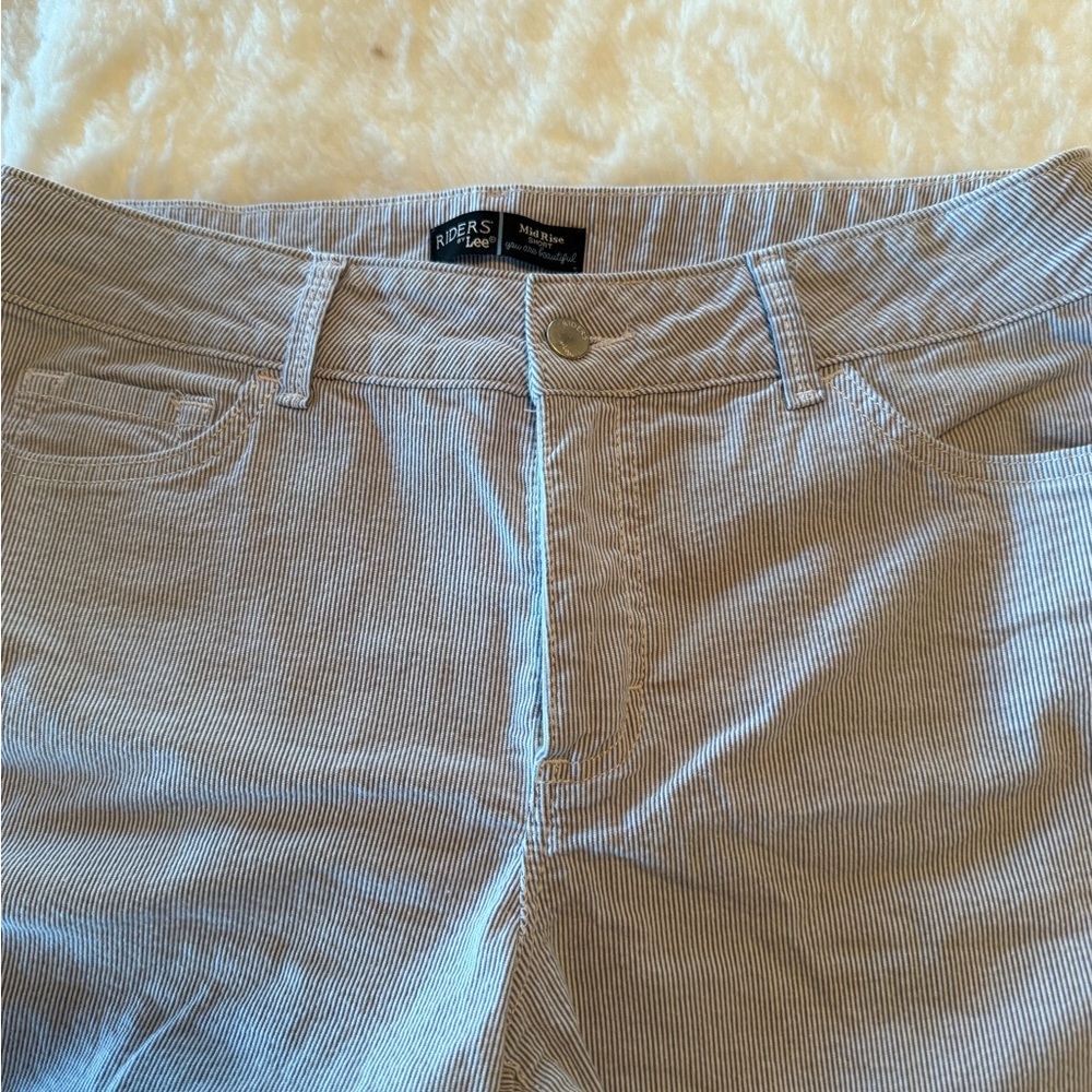 Blue Striped Shorts 9” inseam